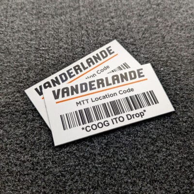 vanderlande solid metal tags